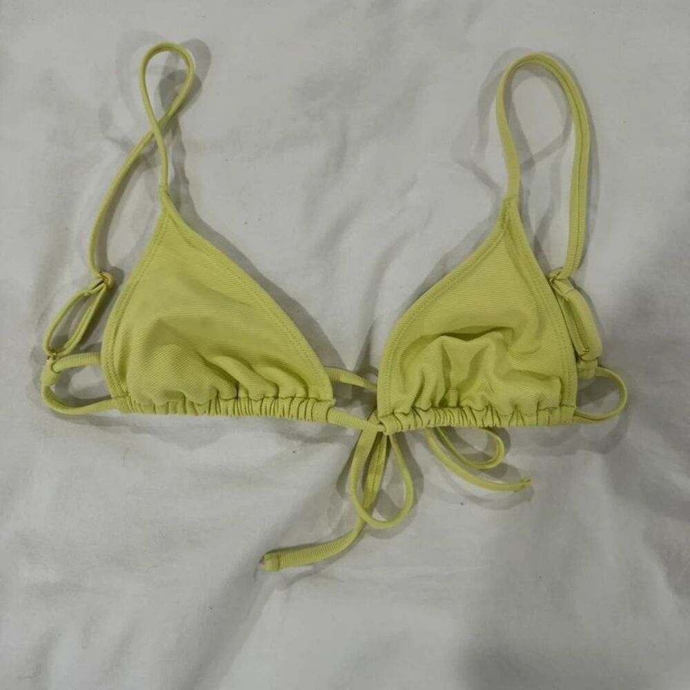 Wilo The Label Triangle Bikini Top Lime Green Medium